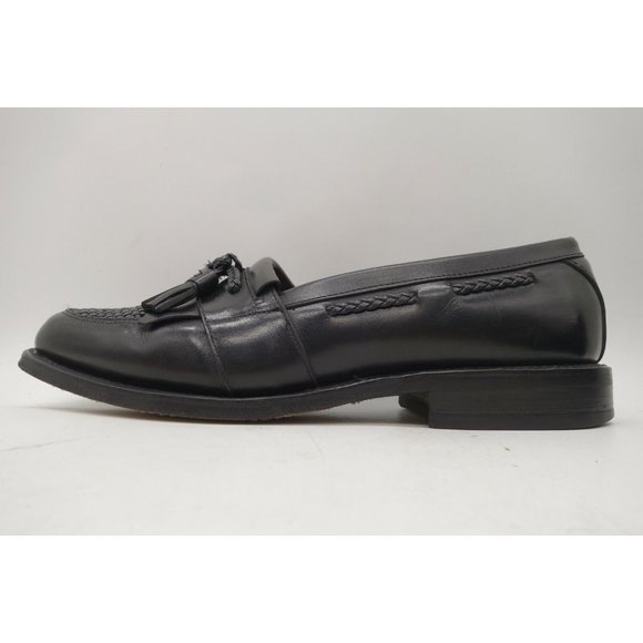 Allen Edmonds Cody Black Woven Leather Kilt Tassel Loafers Shoes Men\'s 8.5 C main image 4